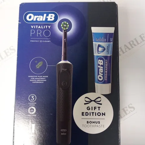 BOXED AND SEALED ORAL-B VITALITY PRO PROTECT X CLEAN RECHARGEABLE TOOTHBRUSH