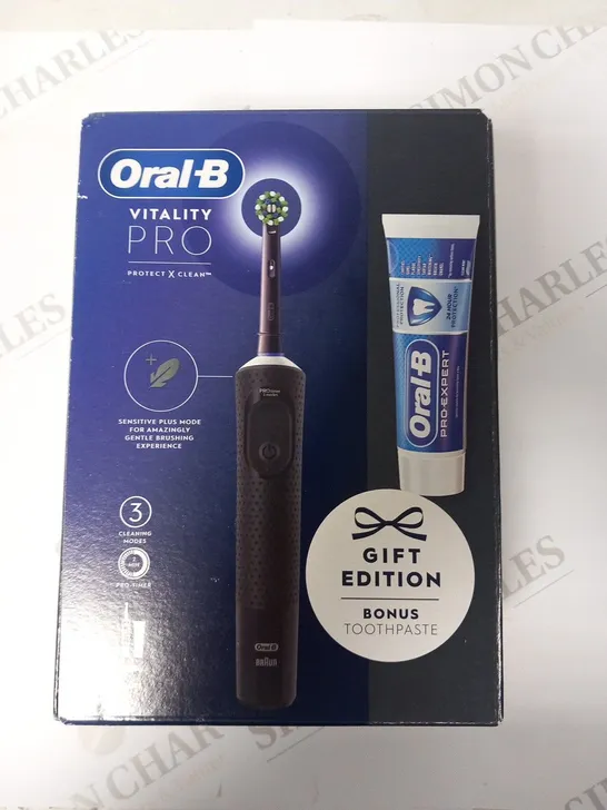 BOXED AND SEALED ORAL-B VITALITY PRO PROTECT X CLEAN RECHARGEABLE TOOTHBRUSH