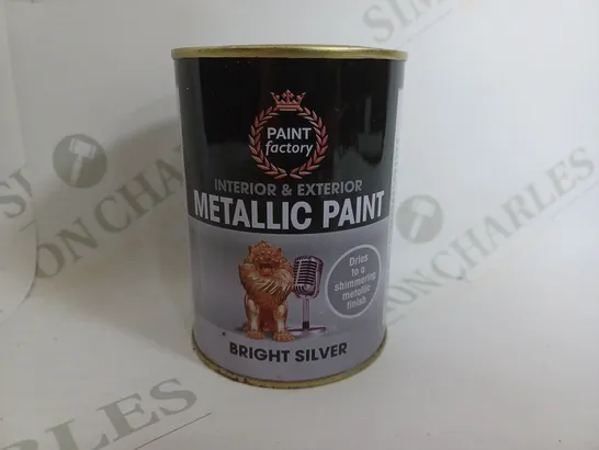 BOX OF 12 PAINT FACTORY METALLIC PAINT BRIGHT SILVER 