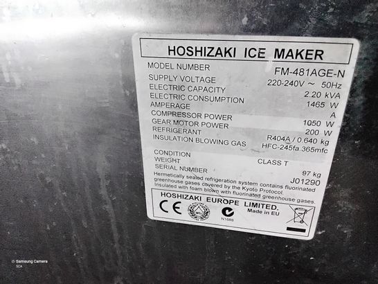 HOSHIZAKI ICE MAKER FM-481-AGE