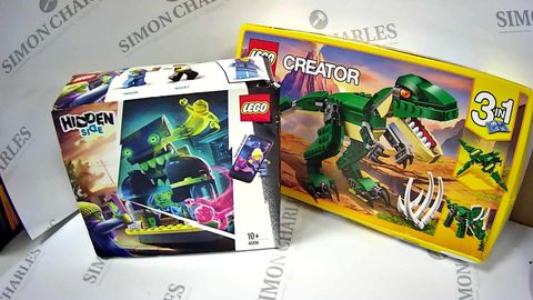2 ASSORTED LEGO PRODUCTS TO INCLUDE; CREATOR 3 IN 1 DINOSAUR AND HIDDEN SIDE 40336