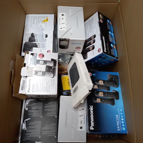 LARGE BOX OF APPROX 10 ASSORTED PANASONIC ANSWERING PHONES