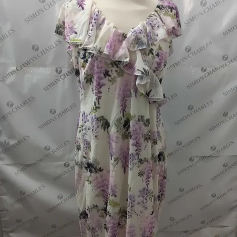 WOMENS OCCASSIONAL FLORAL PATTERN DRESS SIZE 16