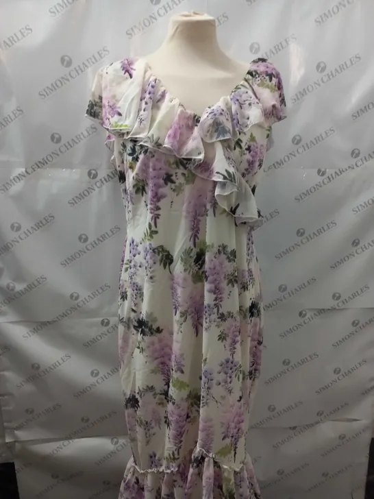 WOMENS OCCASSIONAL FLORAL PATTERN DRESS SIZE 16