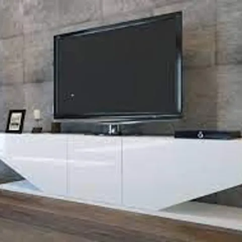 BOXED AGARITA TV STAND FOR TVS UP TO 78" GLOSSY WHITE