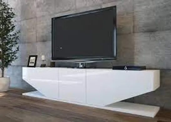 BOXED AGARITA TV STAND FOR TVS UP TO 78" GLOSSY WHITE
