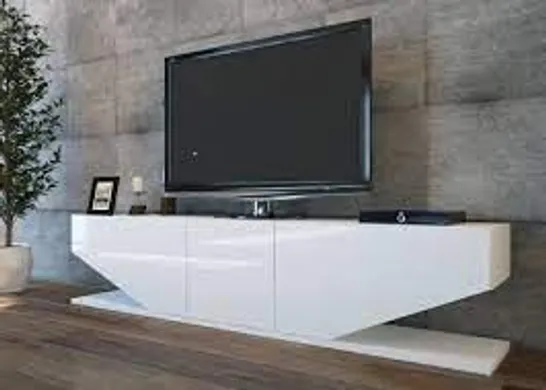 BOXED AGARITA TV STAND FOR TVS UP TO 78" - GLOSSY WHITE