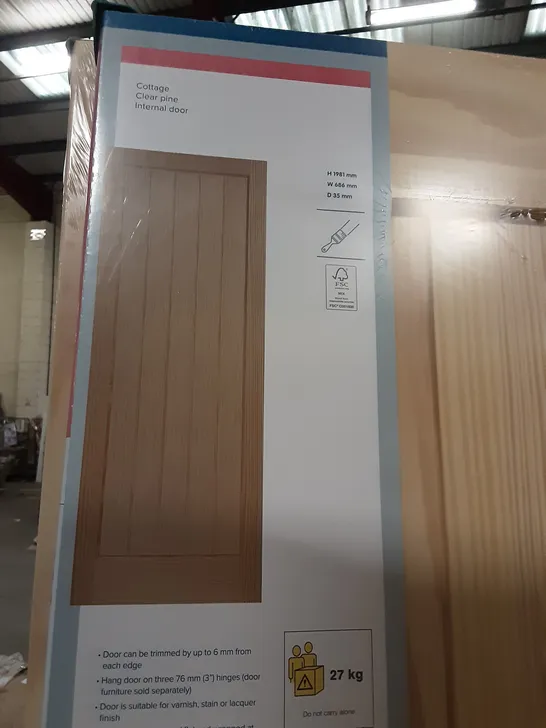 BRAND NEW COTTAGE CLEAR PINE , INTERNAL DOOR , 1981 MM X 762MM