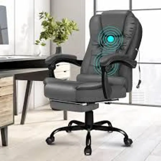 BOXED MASSAGE OFFICE CHAIR - GREY