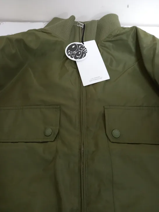 PRETTY GREEN MUNICH JACKER IN KHAKI - LARGE