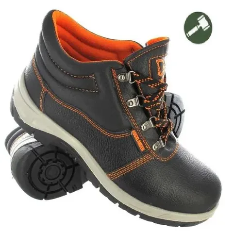 BRAND NEW ROCKLANDER MEN WORK BOOTS WITH CAP ANKLE PROTECTOR AND LEATHER STEEL TOE SAFETY SHOES SIZE 10