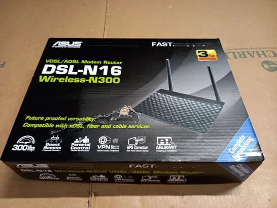 BOXED ASUS VDSL/ADSL MODEM ROUTER DSL-N16 WIRELESS N300