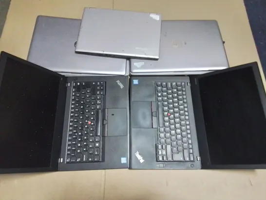 LOT OF 5 ASSORTED DAMAGED LAPTOPS TO INCLUDE HP AND LENOVO