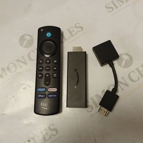 FIRE TV STICK WITH REMOTE CONTROL AND HDMI ADAPTER