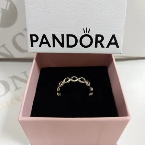 PANDORA INFINITY SILVER RING - SIZE UNSPECIFIED