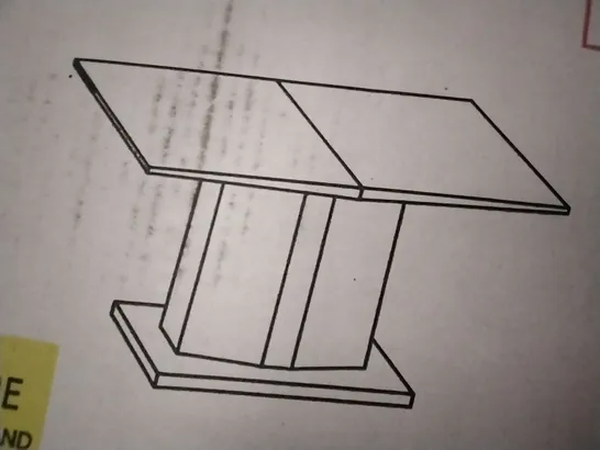 BOXED BELMONTE EXTENDABLE DINING TABLE (2 OF 3 BOXES) INCOMPLETE 