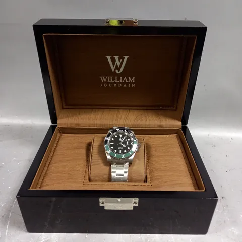 WILLIAM JOURDAIN DIVING WATCH – NH35 AUTOMATIC MOVEMENT – SAPPHIRE CRYSTAL GLASS – 316L STAINLESS STEEL CASE AND STRAP