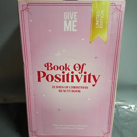 BOXED GIVE ME BOOK OF POSITIVITY 12 DAYS OF CHRISTMAS BEAUTY BOOK