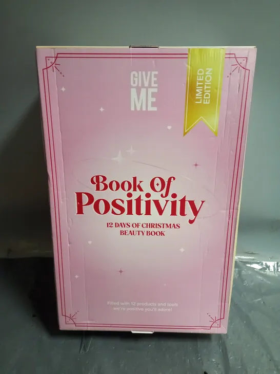 BOXED GIVE ME BOOK OF POSITIVITY 12 DAYS OF CHRISTMAS BEAUTY BOOK