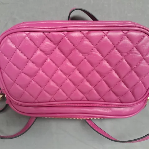 ASHWOOD QUILTED LEATHER BAG IN FUCHSIA
