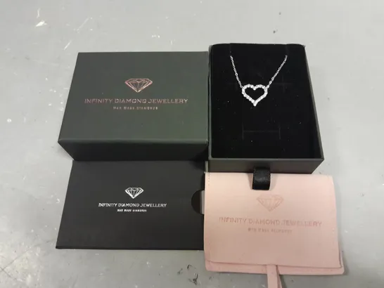 HEART THEMED INFINITY DIAMOND NECKLACE