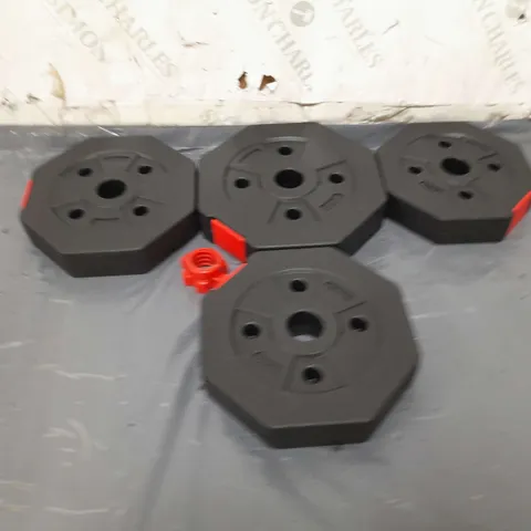 SET OF 4 ASSORTED WEIGHT PLATES