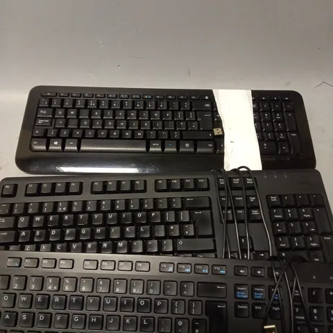 BOX OF APPROXIMATELY 15 ASSORTED KEYBOARDS TO INCLUDE - MICROSOFT , DELL