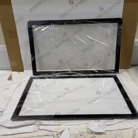 LOT OF APPROXIMATELY 4 GLASS COMPUTER SCREEN COVERS OF VARYING SIZES