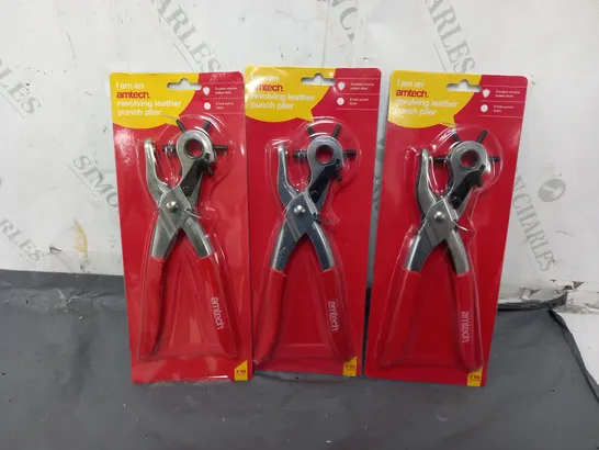 3 AMTECH REVOLVING LEATHER PUNCH PLIERS