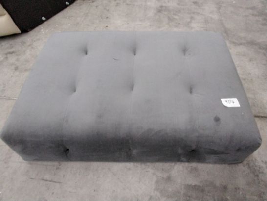 GREY FABRIC FOOTSTOOL TOP