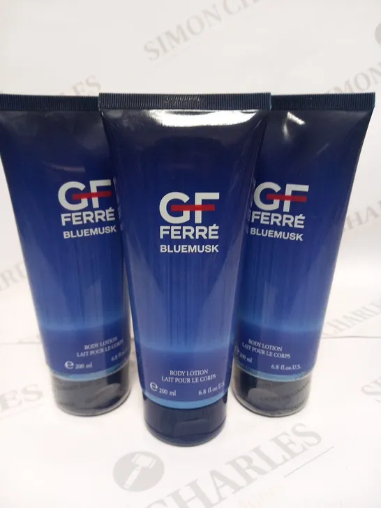 APPROXIMATELY 12 GF FERRE BLUEMUSK BODY LOTION 200ML