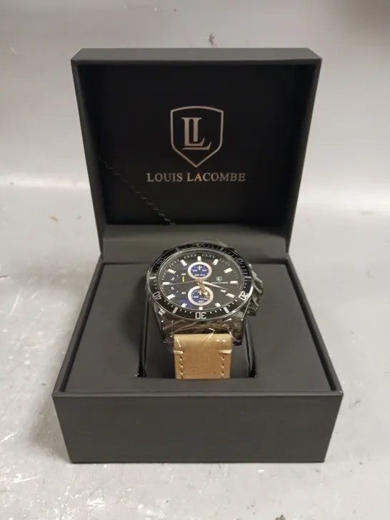 MENS LOUIS LACOMBE CHRONGRAPH WATCH – 3 SUB DIALS