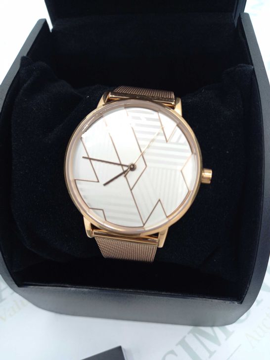 BRAND NEW BOXED ARMANI WATCH ROSE GOLD MESH  RRP £159