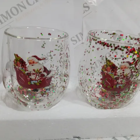 MR CHRISTMAS SET OF 2 FESTIVE INSULATED TUMBLERS