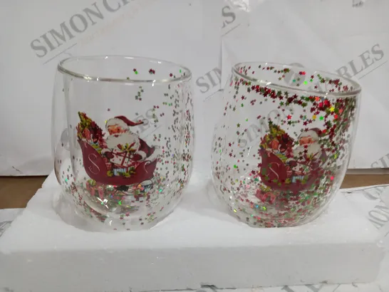 MR CHRISTMAS SET OF 2 FESTIVE INSULATED TUMBLERS