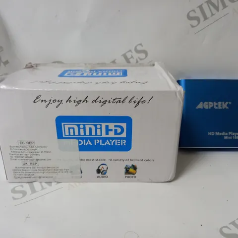 BOXED MINI HD MEDIA PLAYER IN BLUE