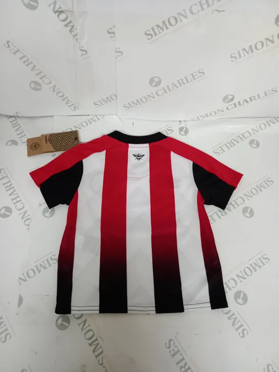 BRENTFORD FC HOME SHIRT AND SHORTS SIZE 2-3 YEARS