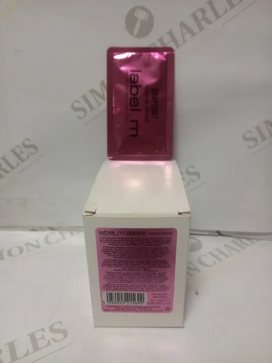 BOX TO CONTAIN APPROX. 25 X LABEL. M SNAPSHOT VOLUME BOOST TREATMENTS 9ML