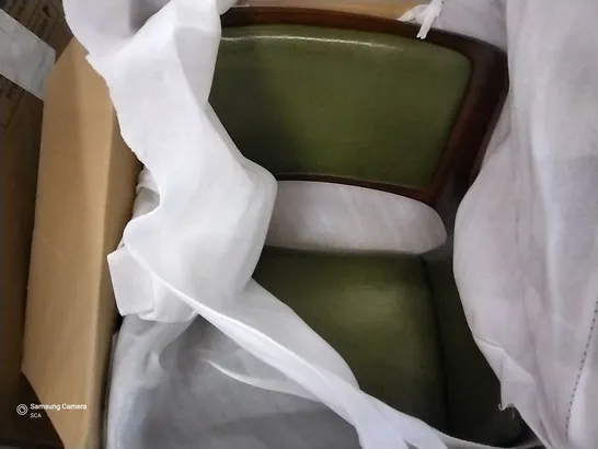 BOXED DESIGNER NUNDA ARMCHAIR OLIVE GREEN