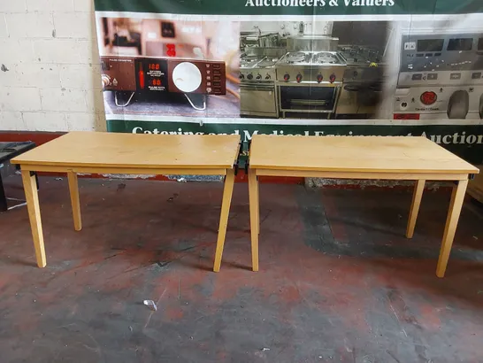 SET OF 2 WOODEN SCHOOL DESKS 