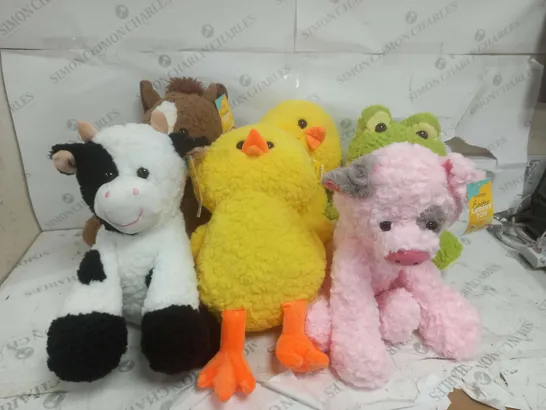 BOXED GEORGE 6 PIECE MEDIUM PLUSH TOY SELECTION 