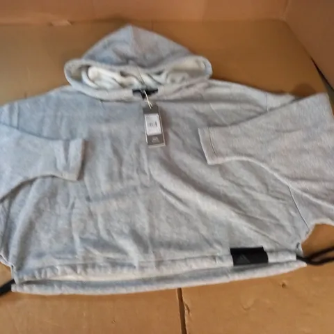 ADIDAS WOMENS GREY HOODIE - UK M