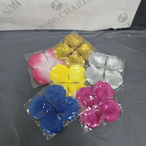 LARGE QUANTITY OF DECORATIVE FLOWER PETALS ASSORTED COLOURS