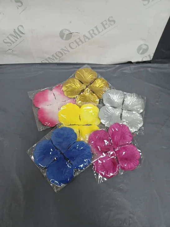 LARGE QUANTITY OF DECORATIVE FLOWER PETALS ASSORTED COLOURS