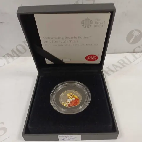 THE ROYAL MINT BEATRIX POTTER AND HER LITTLE TALES MR. JEREMY FISHER 2017 50P SILVER PROOF COIN 