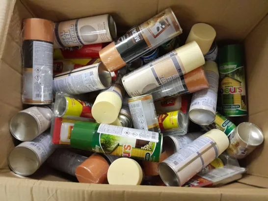 APPROXIMATELY 25 ASSORTED SPRAYS AND AEROSOLS TO INCLUDE PAINT FACTORY DEEP COPPER METALLIC PAINT, AUO EXTREME WHEEL CLEANER, RYSONS RY-40, ETC - COLLECTION ONLY