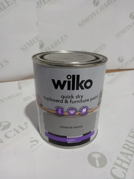 WILKO QUICK DRY CUPBOARD & FURNITURE PAINT - MINERAL STONE 