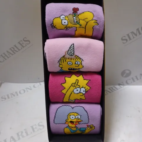 BOXED TYPO SIMPSONS THEMED BOX OF SOCKS 