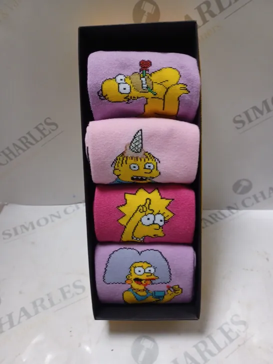 BOXED TYPO SIMPSONS THEMED BOX OF SOCKS 