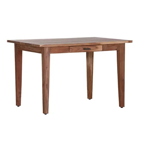 BOXED ACACIA SOLID WOOD DINING TABLE (2 BOXES)